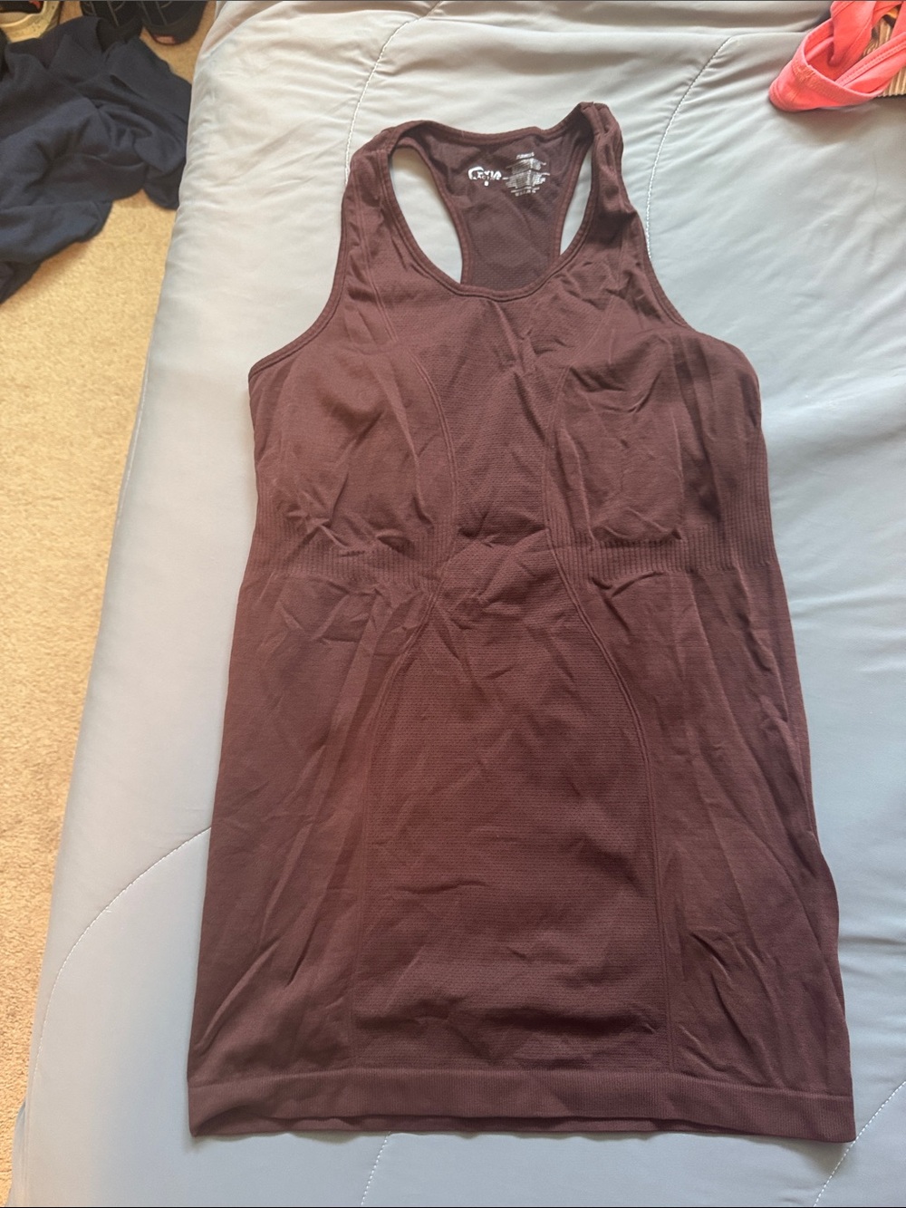 ZYIA Brown Racerback Seamless Tank